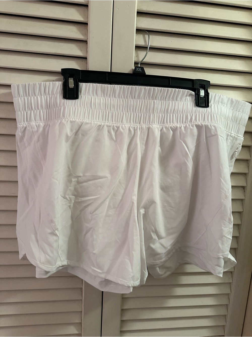 Avia White Women's Athletic Shorts with Elastic Waistband